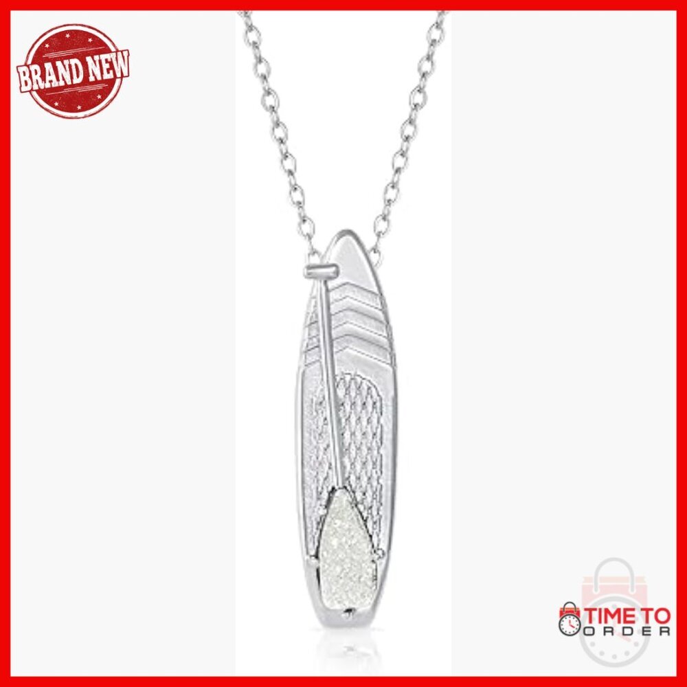 Sterling Silver Quartz Druzy Pendant Necklace with Cable Chain